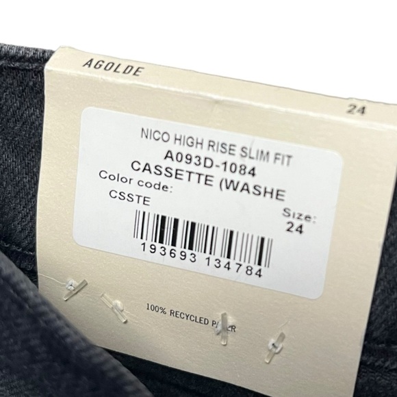 NWT Agolde Nico High Rise Slim Fit Jeans - Picture 12 of 13